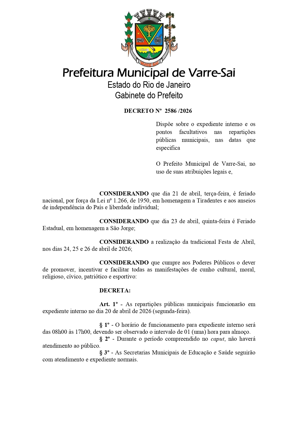 DECRETO Nº 2586 2026